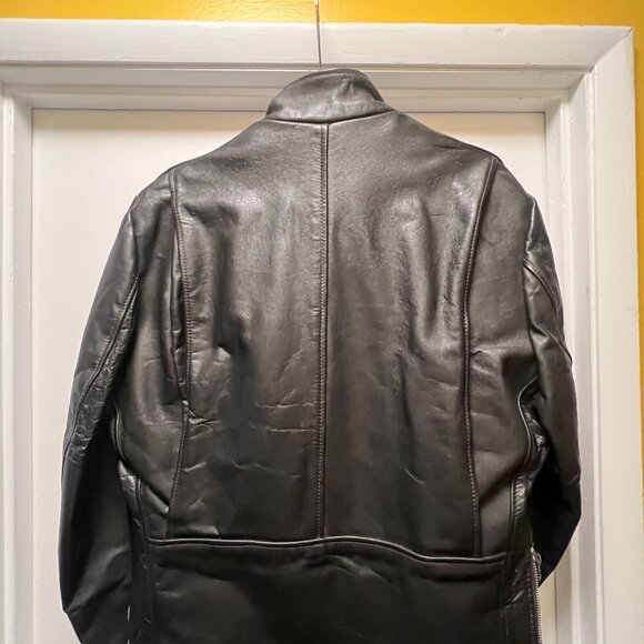 Vintage Excelled Black Leather Moto Jacket – Made in USA – Size 36R - Picture 2 of 7